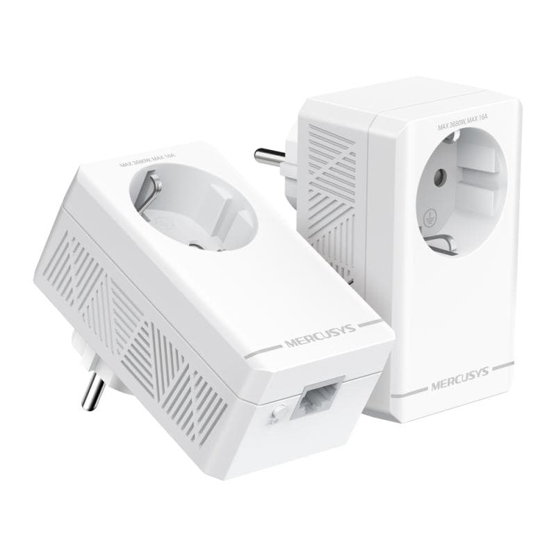 Set Powerline Mercusys P-Line Wi-Fi AV1000, 1000 Mbit/s, 2x LAN, i bardhë
