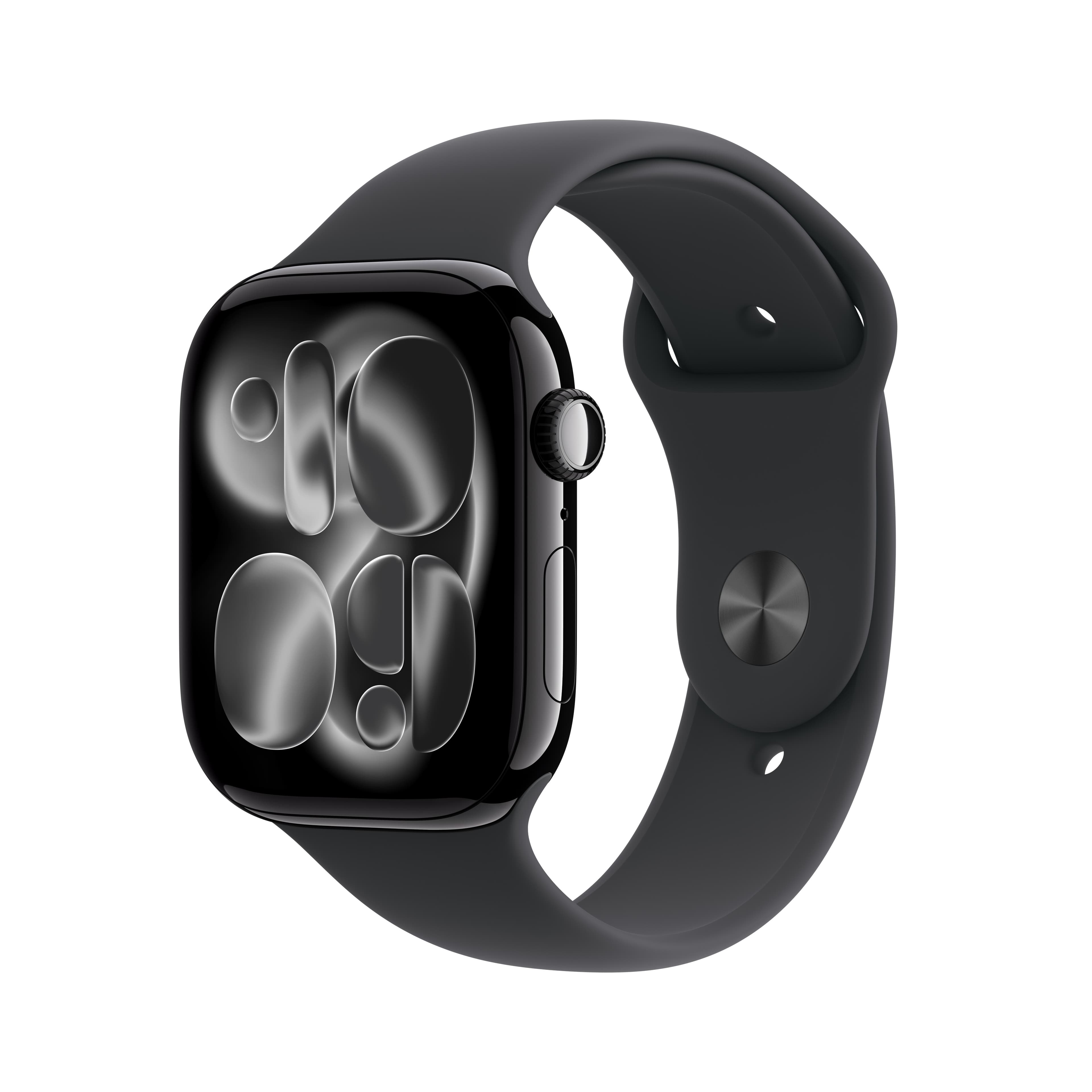 Apple Watch Series 11 GPS 46mm Jet Black Aluminium Case with Black Sport Band, M/L