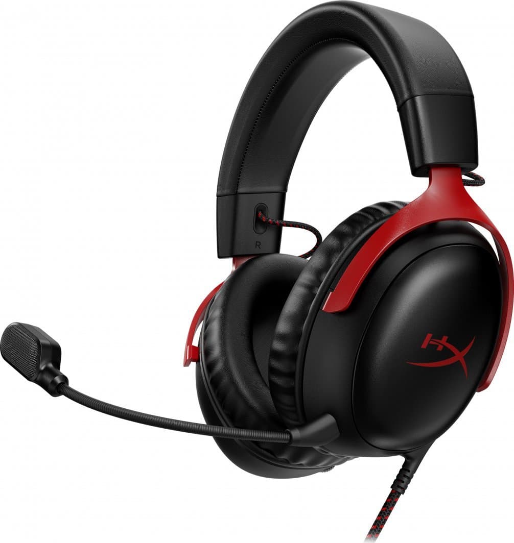 Kufje HyperX Cloud III – USB, 3.5mm, të zeza/kuqe