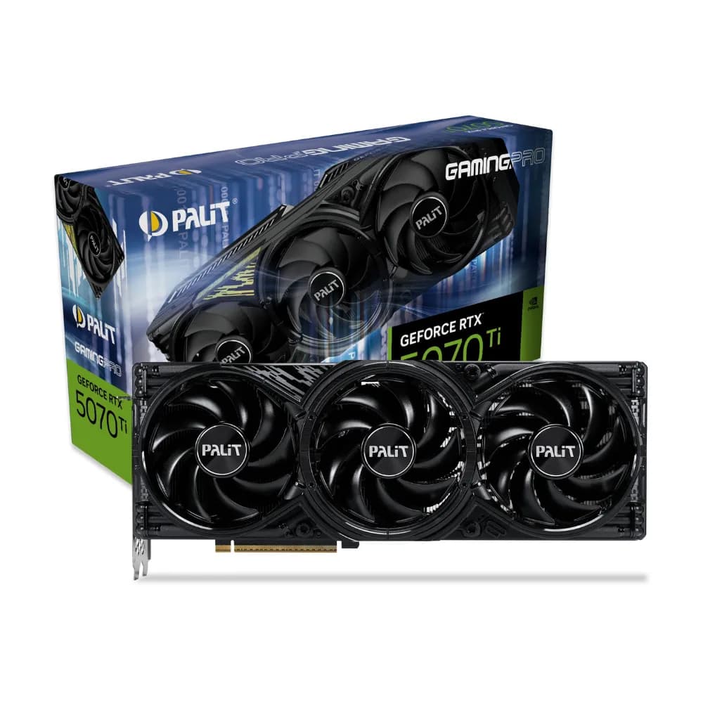 Kartelë Grafike RTX 5070 Ti Palit GamingPro-S 16GB GDDR7 3 Fan, Black