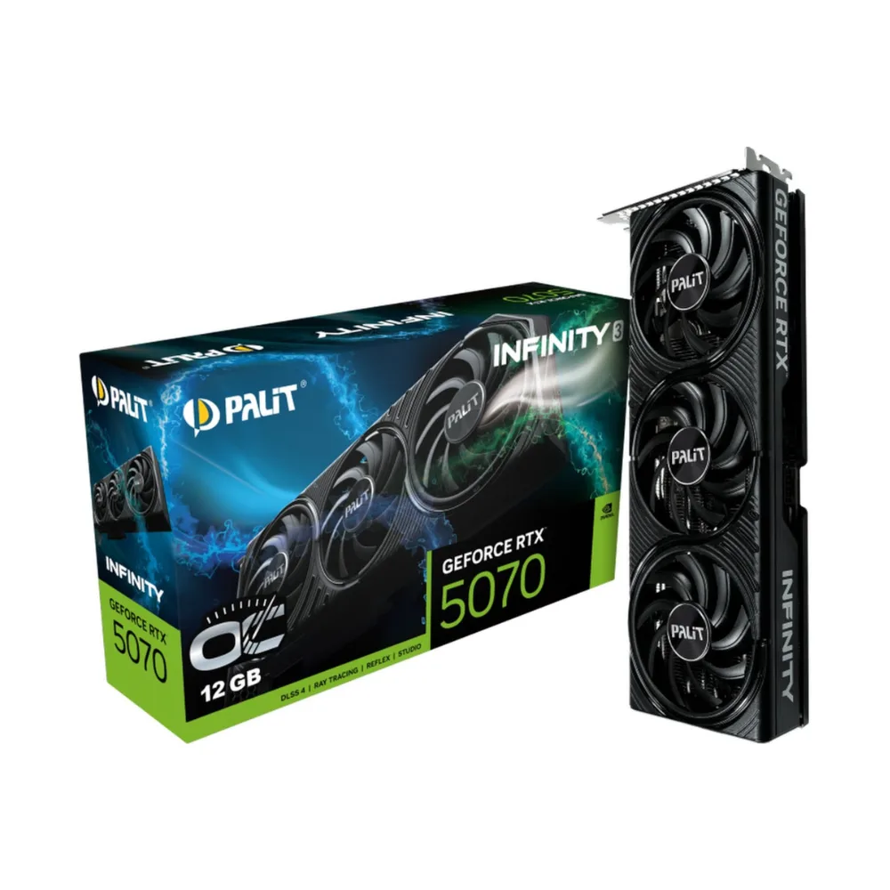 Kartelë Grafike Palit GeForce RTX 5070 Infinity 3 OC, 12GB GDDR7, NVIDIA, Black
