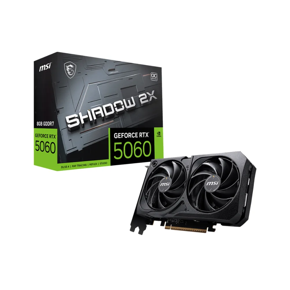 Kartelë Grafike MSI RTX 5060 8G SHADOW 2X OC BULK
