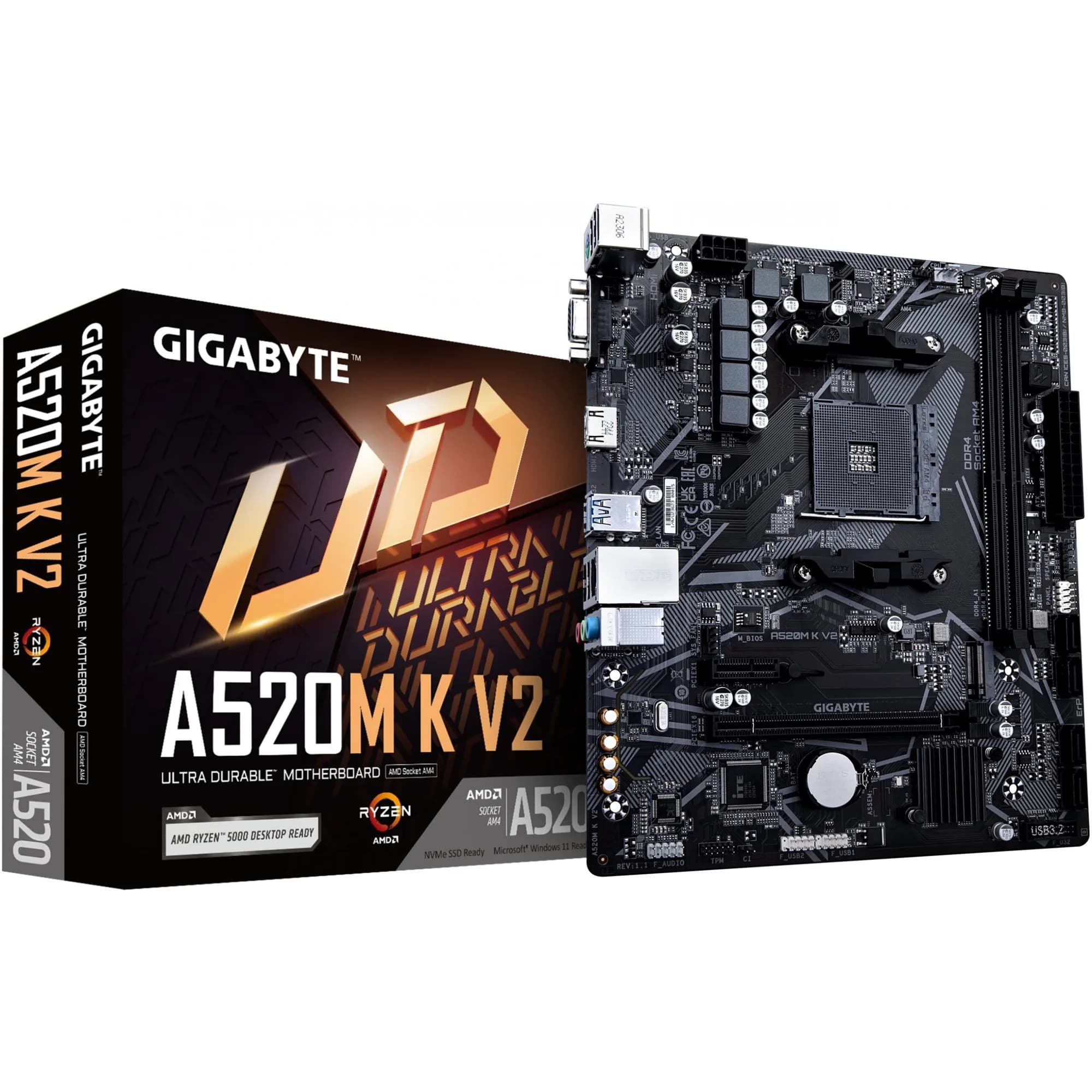 Pllakë amë Motherboard AM4 Gigabyte A520M K V2 mATX D4