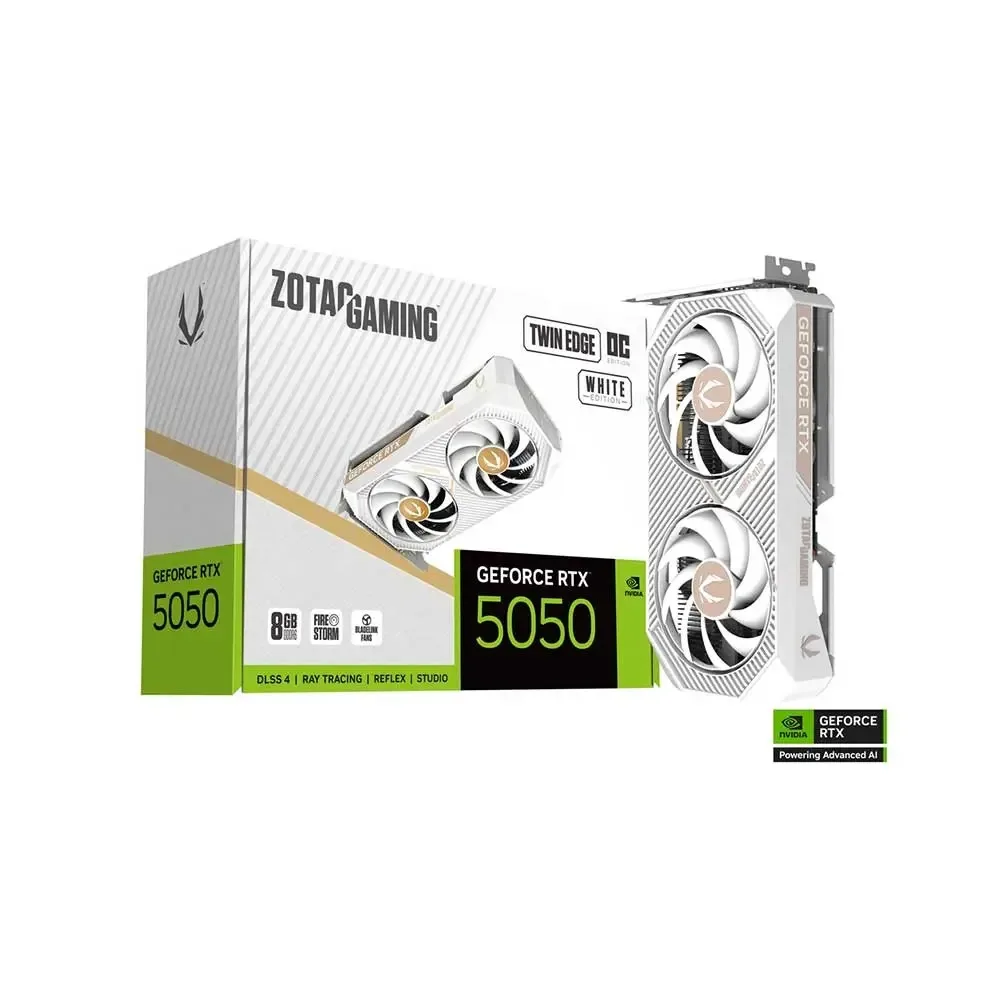 Kartelë Grafike, ZOTAC GAMING GeForce RTX 5050 Twin Edge OC White Edition 8GB GDDR