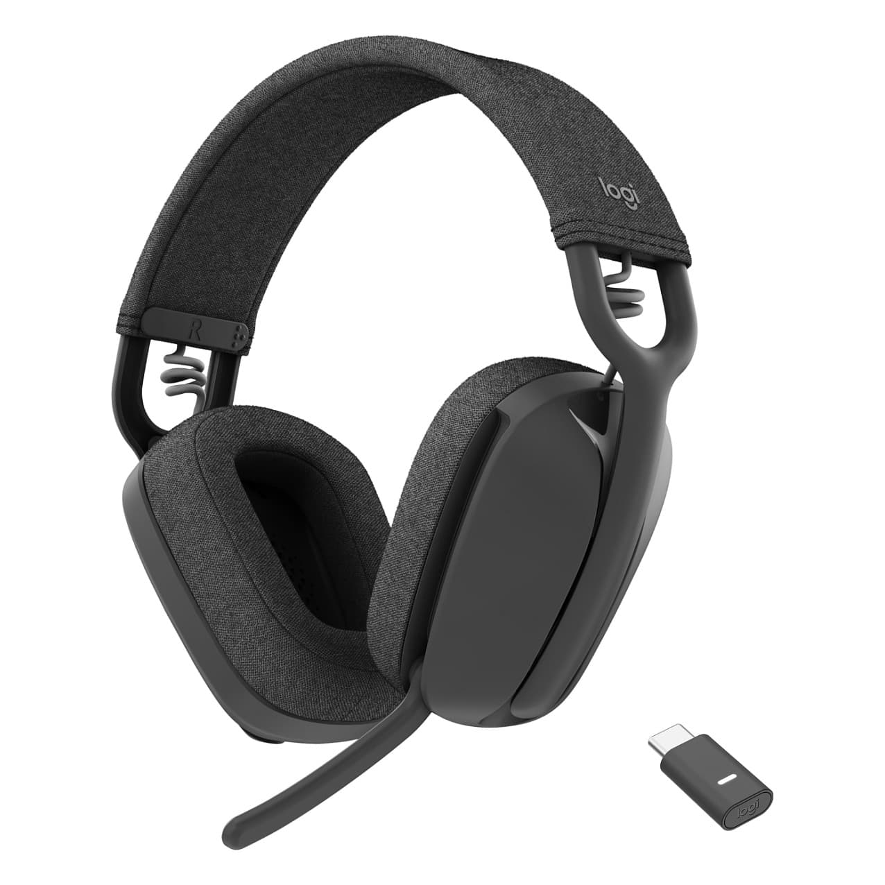 Kufje, Logitech Zone Vibe Wireless Headset full size Bluetooth Wireless USB-C via Bluetooth Adapter Graphite Certified for Microsoft Teams