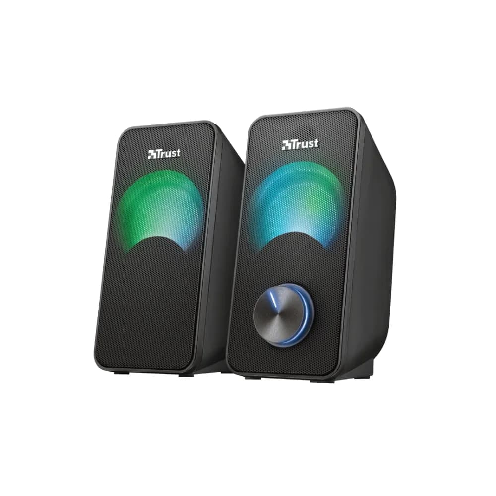 Altoparlant, Trust Speaker 2.0, Set Arys, RGB Compact, Black