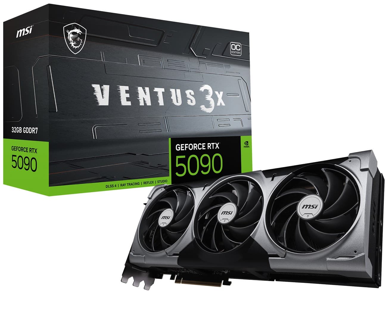 Kartelë grafike, MSI VENTUS GEFORCE RTX 5090 32G 3X OC graphics card NVIDIA 32 GB GDDR7