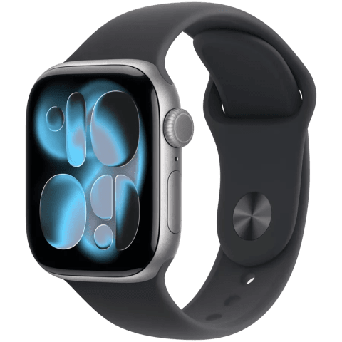Apple Watch Series 11 GPS 46mm Space Grey Aluminium Case with Black Sport Band, M/L