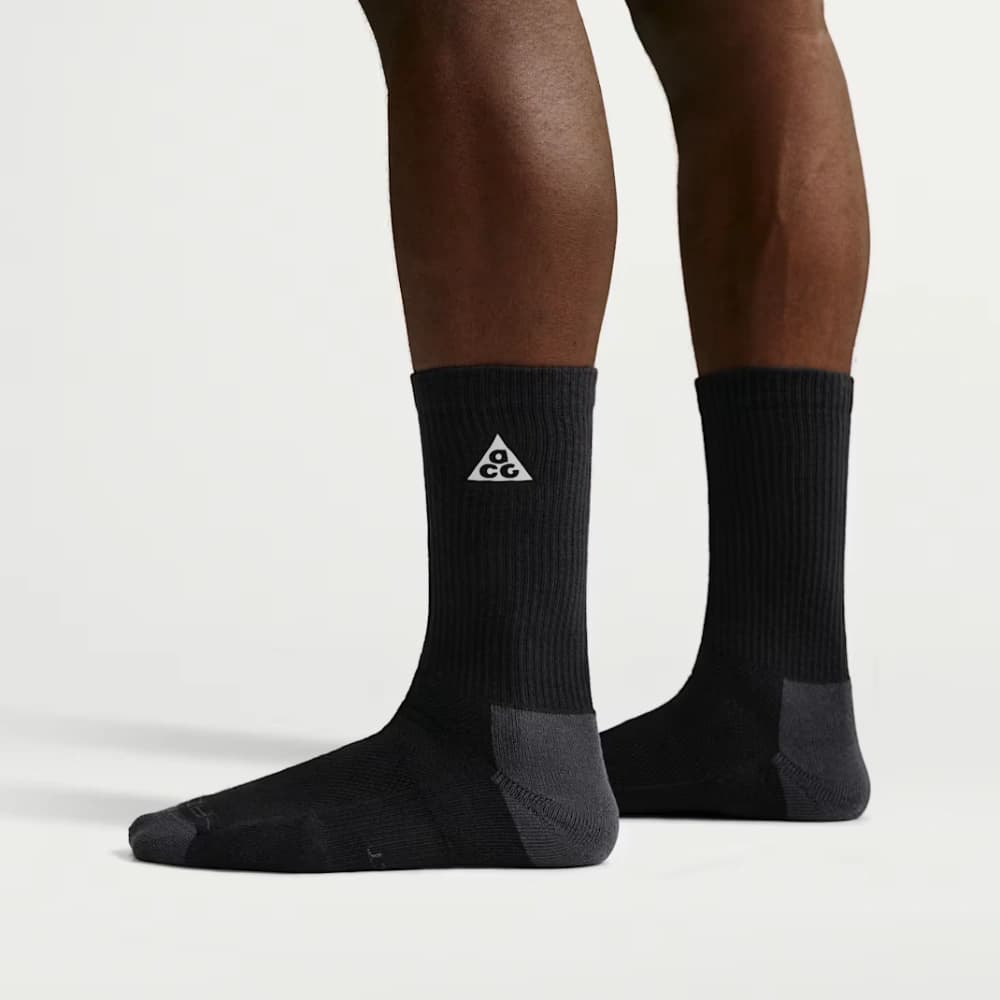 Nike Unisex ACG Everyday Elevated Crew Socks (1 Pair) - Black / Dark Smoke Grey