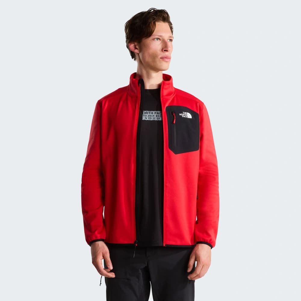 The North Face Men’s Crest Full-Zip Fleece - Elevation Red / TNF Black