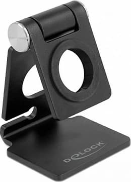 Mbajtëse Smartwatch DeLOCK, e palosshme, alumini, menaxhim kabllo, e zezë