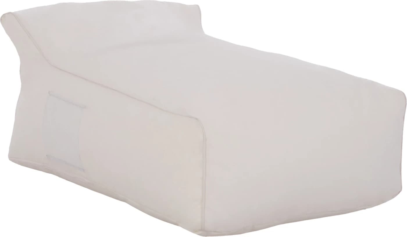 Pouf profesional Zafer, textilene 600gr/m2, 2x1, ngjyrë e bardhë, 88x128x60 cm