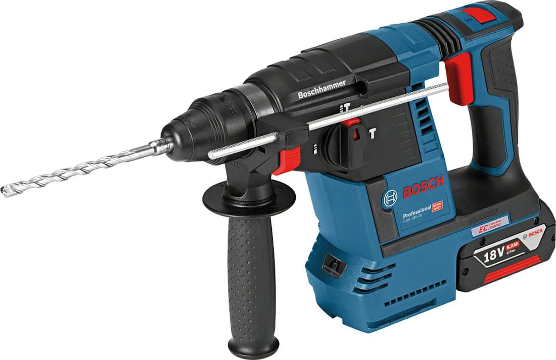 Çekiç elektrik Bosch GBH 18V-26, 18V, Li-Ion, 2.6J, zi/blu/kuqe