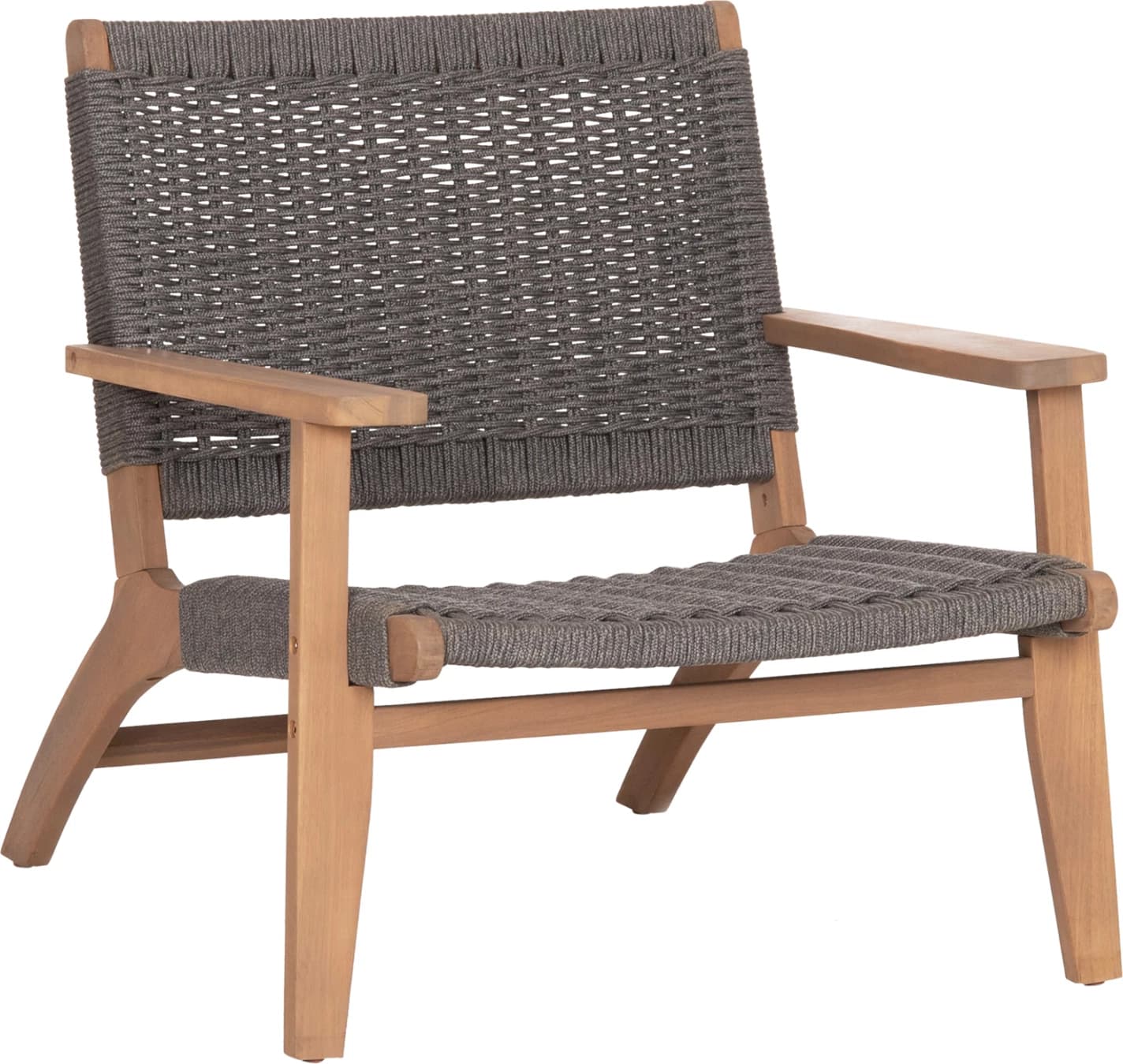 Karrige lounge Monter, dru akacie natyral, litar gri, 78x62x67cm