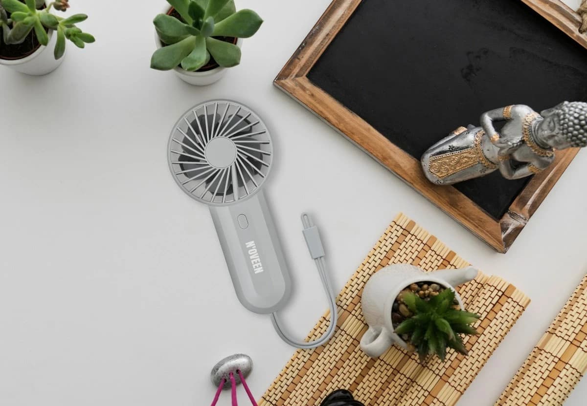 Ventilator dore N'OVEEN F220, USB, 4000 mAh, Gri