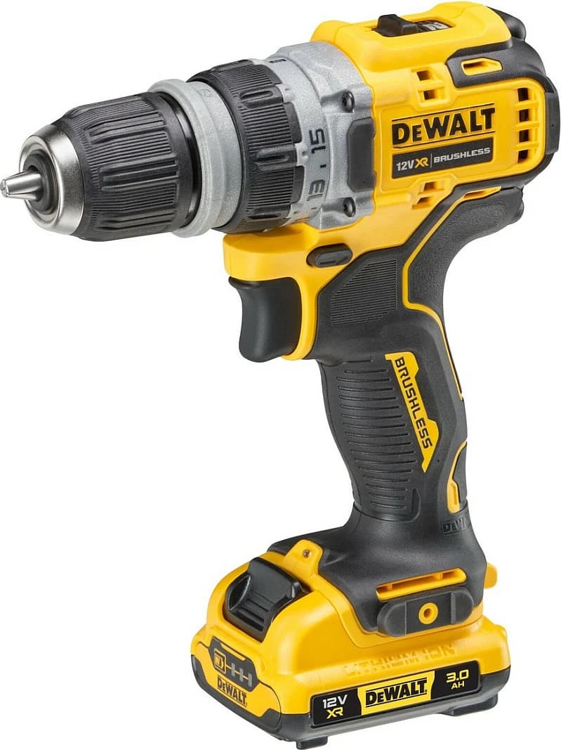 Makine shpimi DeWALT DCD703L2T-QW, 12V, 3Ah, 1500 RPM, zezë/verdhe