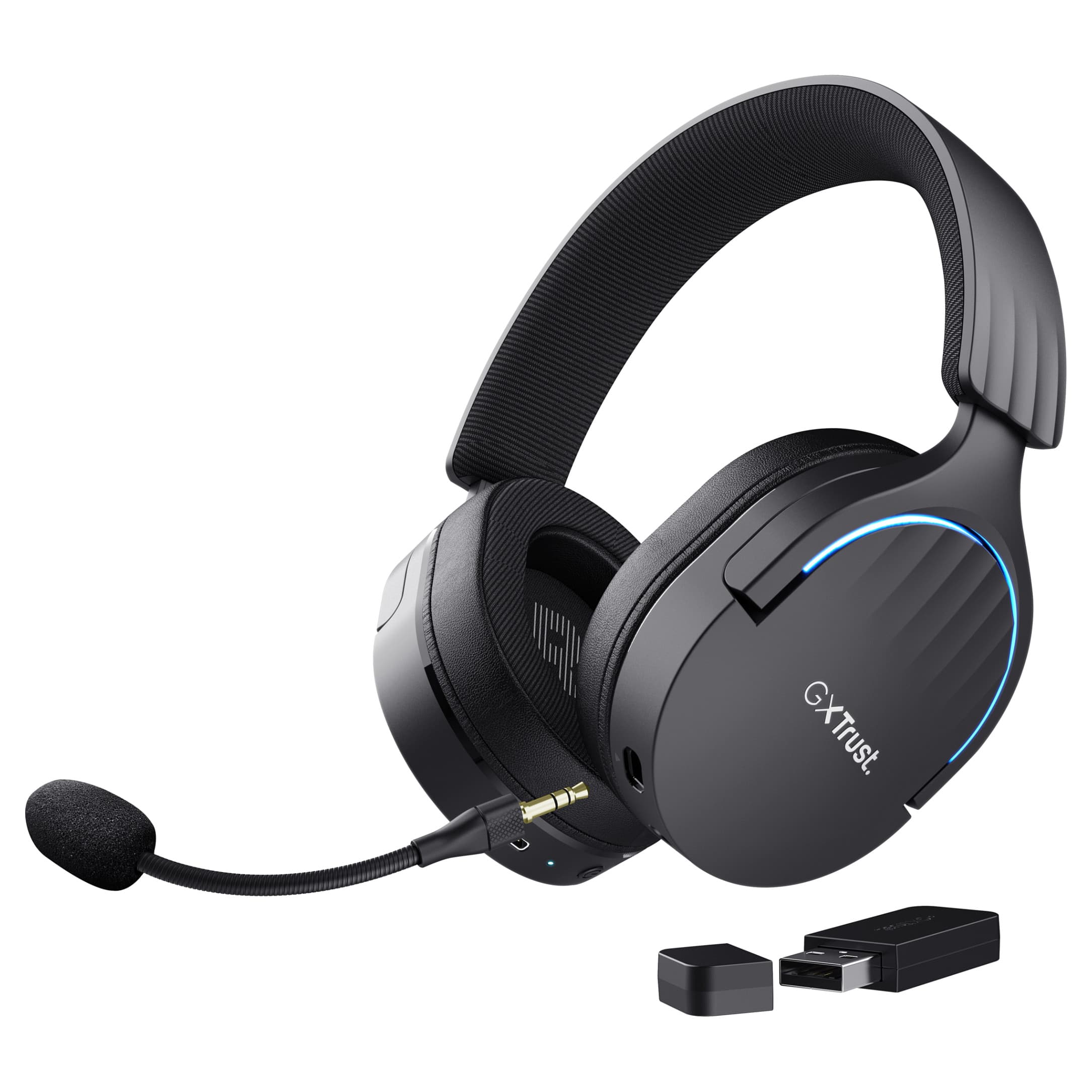 Kufje Gaming Trust GXT 491 Fayzo, 50mm, Wireless & Wired, 2.4GHz, Bluetooth, 7.1, RGB - Zezë