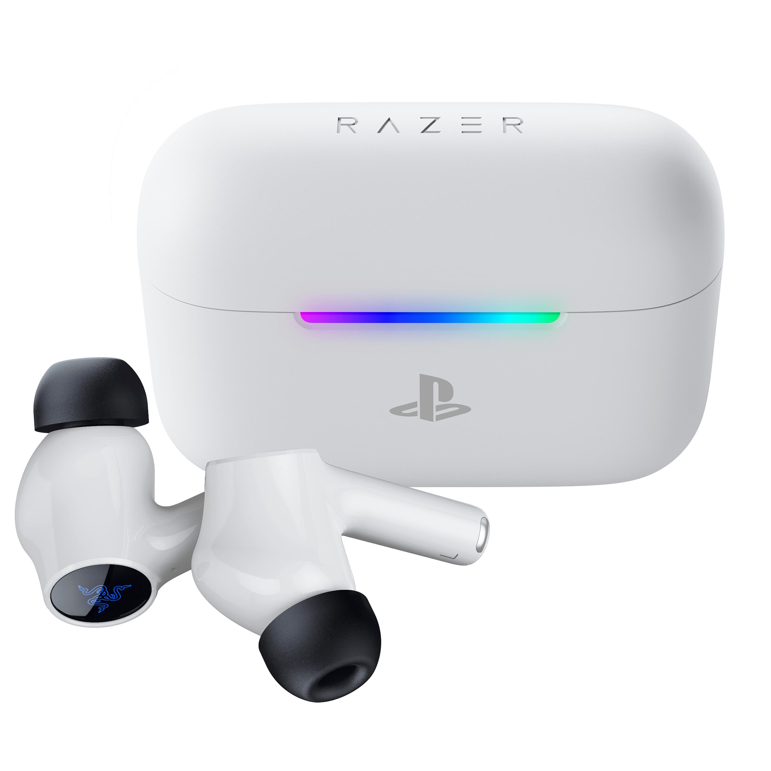 Kufje Gaming Razer Hammerhead V3 X HyperSpeed / PlayStation / Wireless / Bluetooth 5.3 - Bardhë