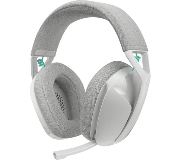 Kufje Gaming Logitech G321, LIGHTSPEED 2.4 GHz, Bluetooth 5.2, 40 mm, Flip-to-Mute – Bardhë/Gri