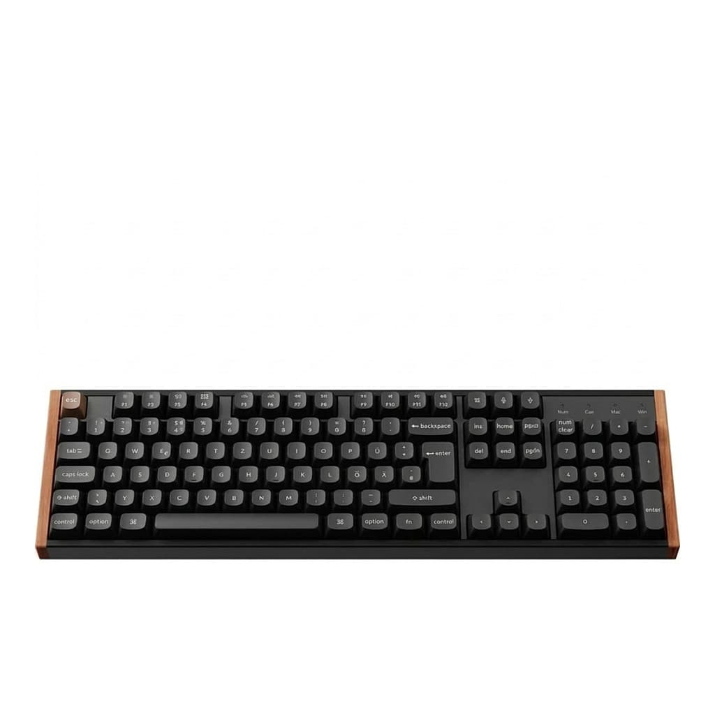 Tastierë Gaming Keychron K10 HE / Full-Size / Mekanike Hall Effect / Gateron Double-Rail Nebula / Hot-Swap / RGB / Wired&Wireless / USB-C / Bluetooth + 2.4 GHz / Gjerman - Zezë/Kafe