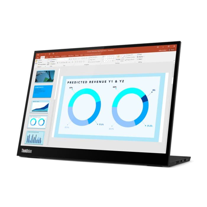 Monitor, Lenovo ThinkVision M14d LED display 35.6 cm (14 ) 2240 x 1400 pixels 2.2K Black