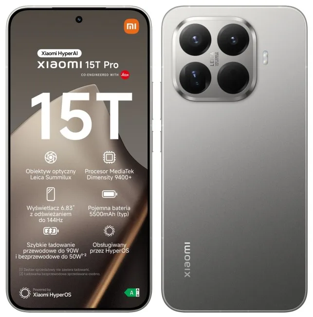 Celular Xiaomi 15T Pro, 6.83", 12/512GB, i hirtë